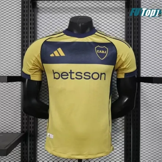 Camiseta Replica Boca Juniors Visitante Segunda Equipación 2025/26 Versión Jugador