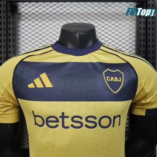 Camiseta Replica Boca Juniors Visitante Segunda Equipación 2025/26 Versión Jugador