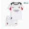 Camiseta AC Milan Segunda Equipación 2025/2026 Blanco Niño Kit