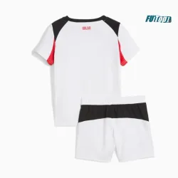 Camiseta AC Milan Segunda Equipación 2025/2026 Blanco Niño Kit