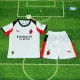 Camiseta AC Milan Segunda Equipación 2025/2026 Blanco Niño Kit