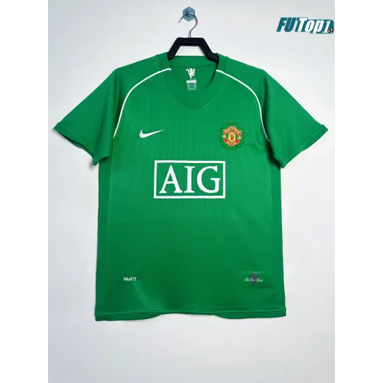 Camiseta Calidad Premium de Portero Manchester United 2007/08 Retro Verde