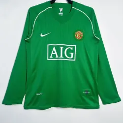 Camiseta Futbol de Portero Manchester United 2007/08 Vintage Verde ML