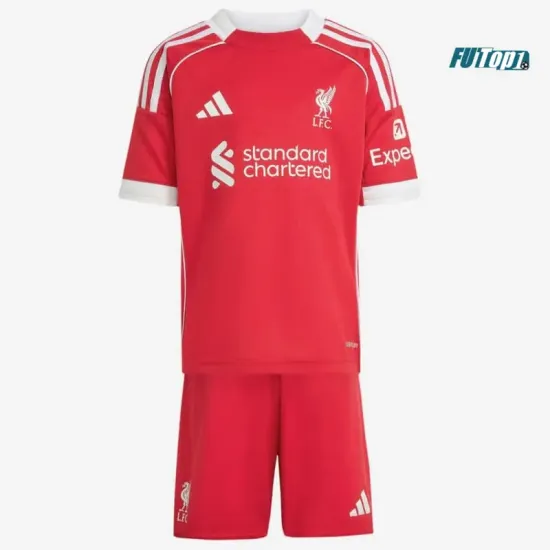 Camiseta Liverpool Primera Equipación 2025/2026 Rojo Niño Kit