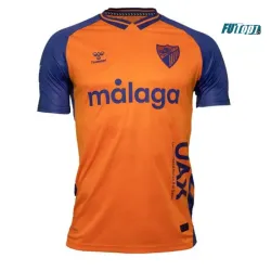 Camiseta Málaga CF Segunda Equipación 2025/2026 Naranja/Azul con Parche La Liga