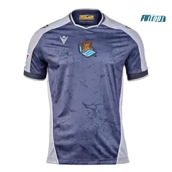 Camiseta Real Sociedad Segunda Equipación 2025/2026 Azul Marino/Gris con Parche La Liga