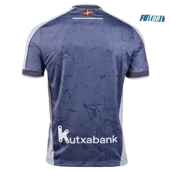 Camiseta Real Sociedad Segunda Equipación 2025/2026 Azul Marino/Gris con Parche La Liga