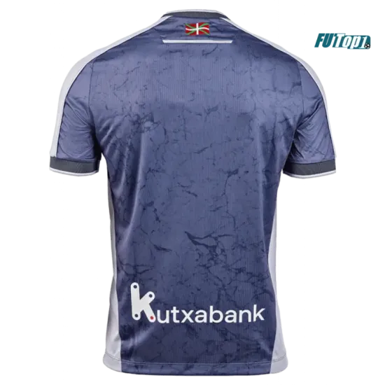 Camiseta Real Sociedad Segunda Equipación 2025/2026 Azul Marino/Gris con Parche La Liga