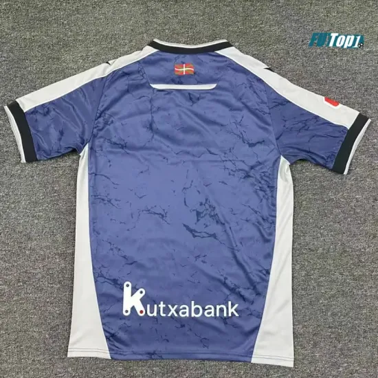 Camiseta Real Sociedad Segunda Equipación 2025/2026 Azul Marino/Gris con Parche La Liga