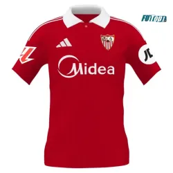 Camiseta Sevilla FC 2025/2026 Segunda Equipación Rojo con Parche La Liga