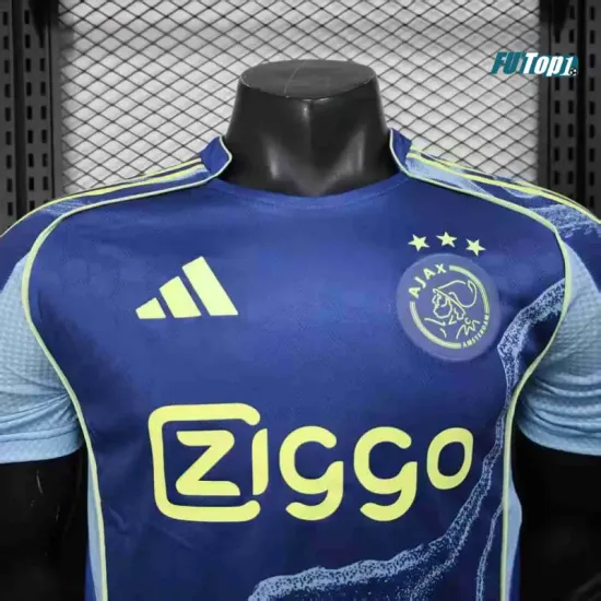 Camiseta Ajax Segunda Equipación 2025/2026 Azul (EDICIÓN JUGADOR)