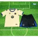 Camiseta Barcelona Segunda Equipación 2025/2026 Oro Niño Kit