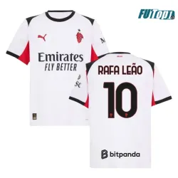 Camiseta Calidad THAI RAFA LEÃO 10 AC Milan Visitante Segunda Equipación 2025/26
