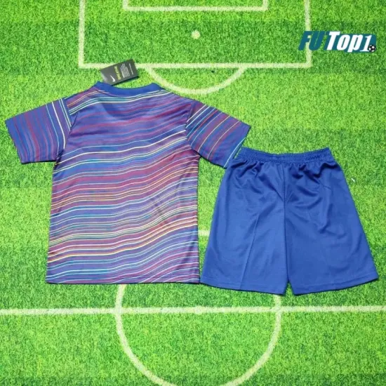 Camiseta de Entrenamiento Barcelona 2025/26 Pre-Match Azul (Camiseta + Pantalón Corto)