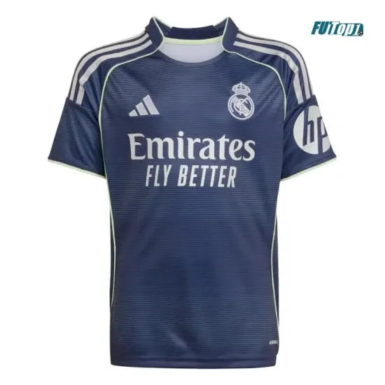 Camiseta MBAPPÉ 10 Real Madrid Segunda Equipación 2025/2026 Azul Marino Niño Kit