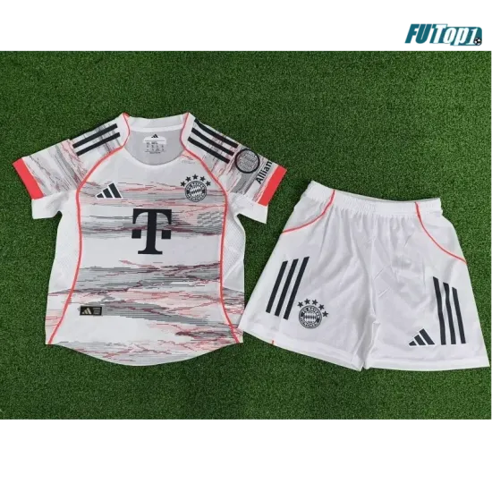Camiseta Barata Bayern Múnich Visitante 2025/26 Equipación Versión Jugador Niño