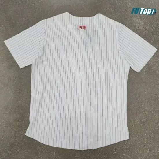 Camiseta Barata Portugal 2025 Baseball Shirt Blanco