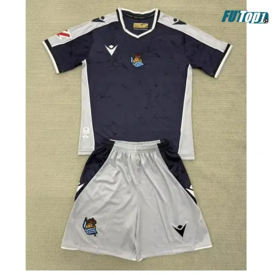 Camiseta Replica Real Sociedad Away Segunda Equipación 2025/26 (Camiseta + Pantalón Corto) con Parche La Liga