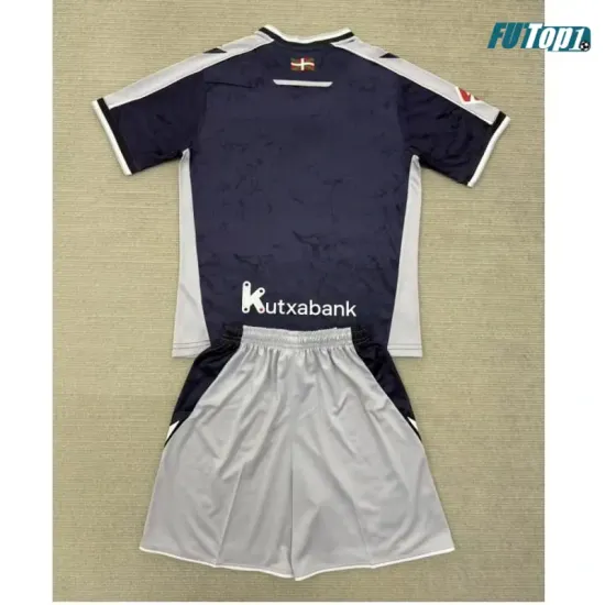 Camiseta Replica Real Sociedad Away Segunda Equipación 2025/26 (Camiseta + Pantalón Corto) con Parche La Liga
