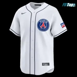 Camiseta Barata PSG 2025/26 Baseball Shirt Blanco