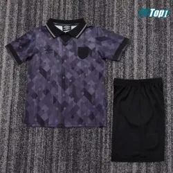 Camiseta Futbol Inglaterra 1990 Vintage Edición Especial Negro/Gris Niño