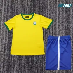 Camiseta Replica Brasil 1970 Antigua Niño Amarillo