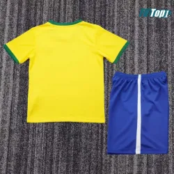 Camiseta Replica Brasil 1970 Antigua Niño Amarillo