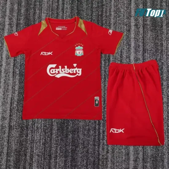 Camiseta Replica Liverpool Home Primera Equipación 2005/06 Retro Niño