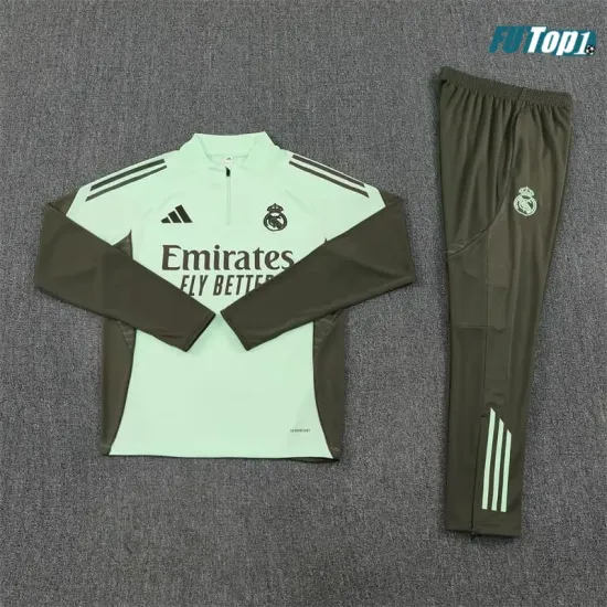 Sudadera de Entrenamiento Calidad Premium Real Madrid 2025/26 Equipación Verde Claro
