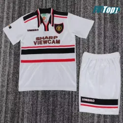 Camiseta Futbol Manchester United Away Segunda Equipación 1998/99 Clasico Niño