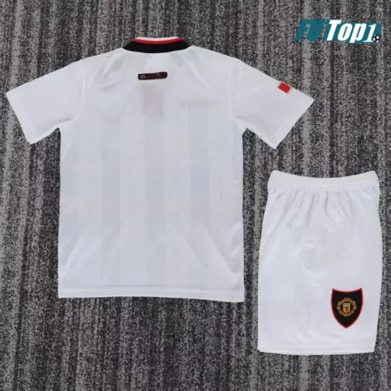 Camiseta Futbol Manchester United Away Segunda Equipación 1998/99 Clasico Niño