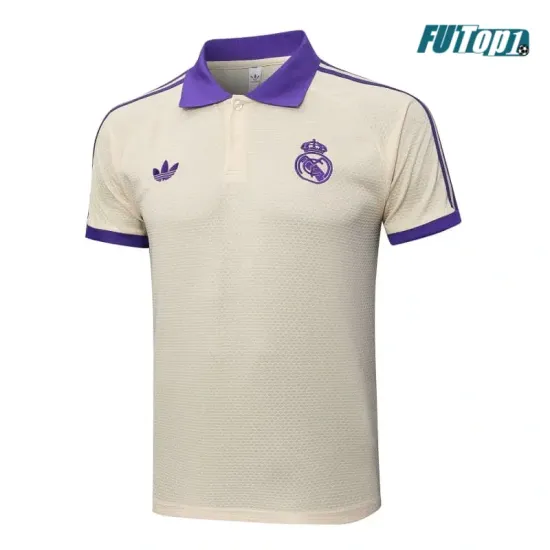 Polo Calidad THAI Real Madrid 2025/2026 Beige/Morado