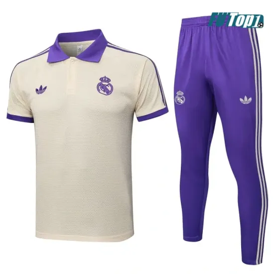 Polo Calidad THAI Real Madrid 2025/2026 Beige/Morado