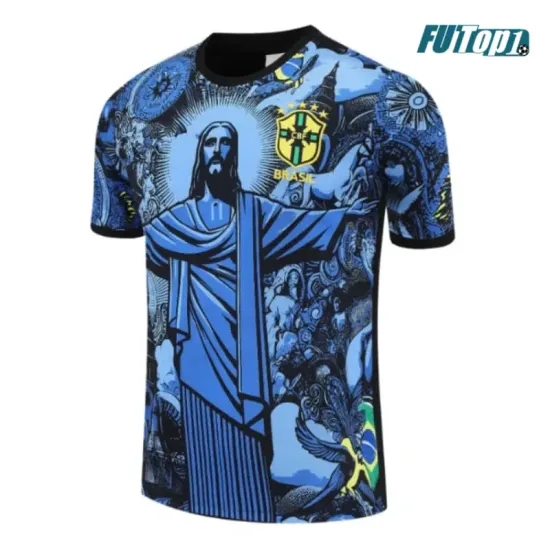 Camiseta Barata Brasil 2025 Especial Edición Azul
