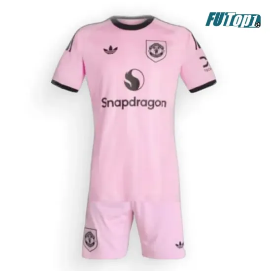 Camiseta Futbol de Portero Manchester United 2025/2026 Niño Rosa