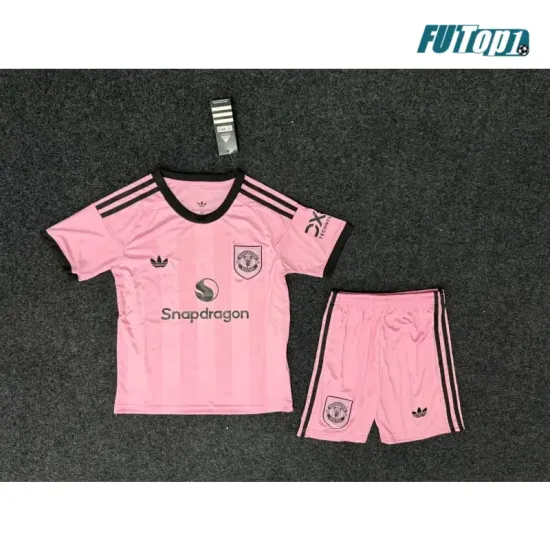 Camiseta Futbol de Portero Manchester United 2025/2026 Niño Rosa