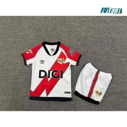 Camiseta Futbol Rayo Vallecano Local 2025/2026 Niño con Parche La Liga