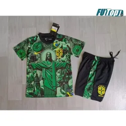 Camiseta Barata Brasil 2025 Niño Especial Edición Verde