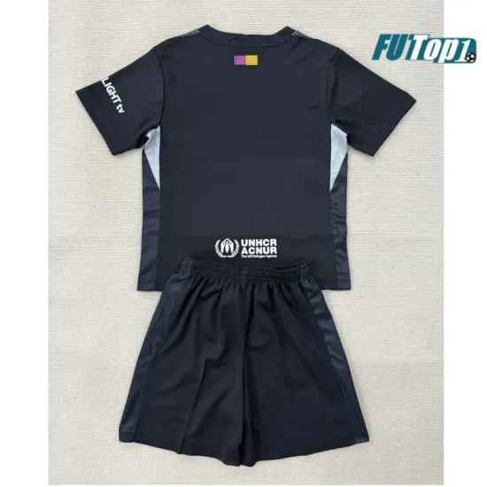 Camiseta Barata de Portero Barcelona 2025/2026 Niño Negro