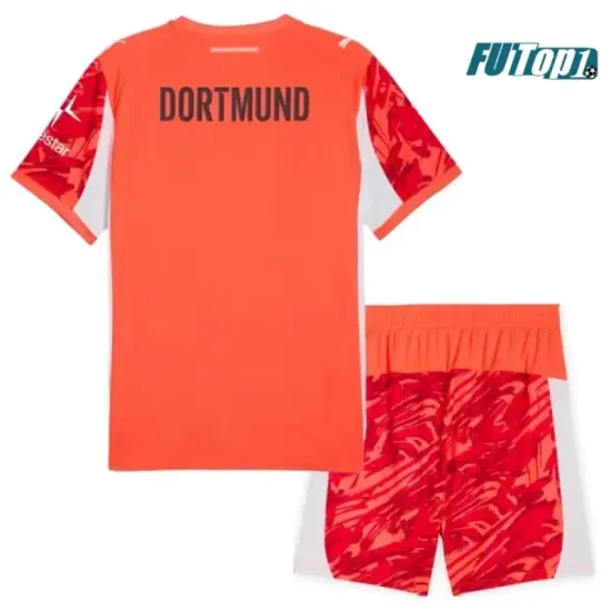 Camiseta Calidad THAI de Portero Borussia 2025/2026 (Camiseta + Pantalón Corto) Naranja