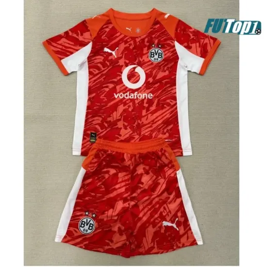 Camiseta Calidad THAI de Portero Borussia 2025/2026 (Camiseta + Pantalón Corto) Naranja