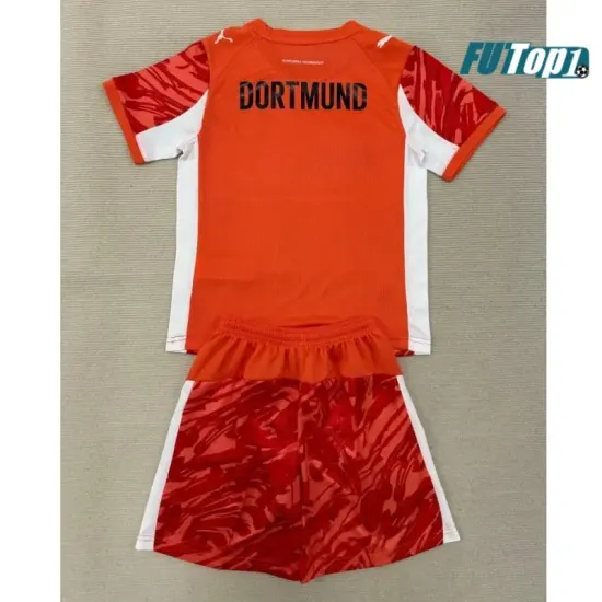 Camiseta Calidad THAI de Portero Borussia 2025/2026 (Camiseta + Pantalón Corto) Naranja