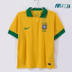 Camiseta Barata Brasil Home Primera Equipación 2013 Antigua