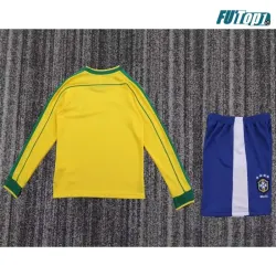 Camiseta Brasil Home 1998 Niño Retro ML