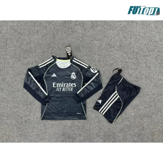Camiseta Real Madrid Away 2025/2026 Niño ML con Parche HP