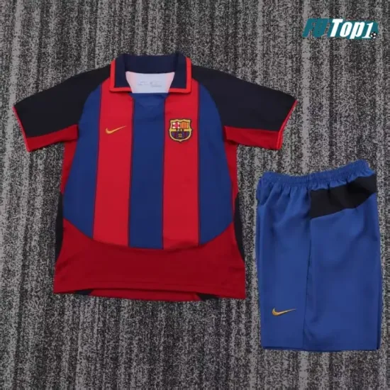 Camiseta Barcelona Home 2003/04 Niño Retro