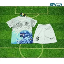 Camiseta Brasil 2026 Edición Especial con Estampado de Loro Blanco/Azul Niño