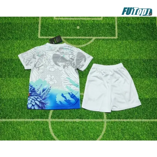 Camiseta Brasil 2026 Edición Especial con Estampado de Loro Blanco/Azul Niño