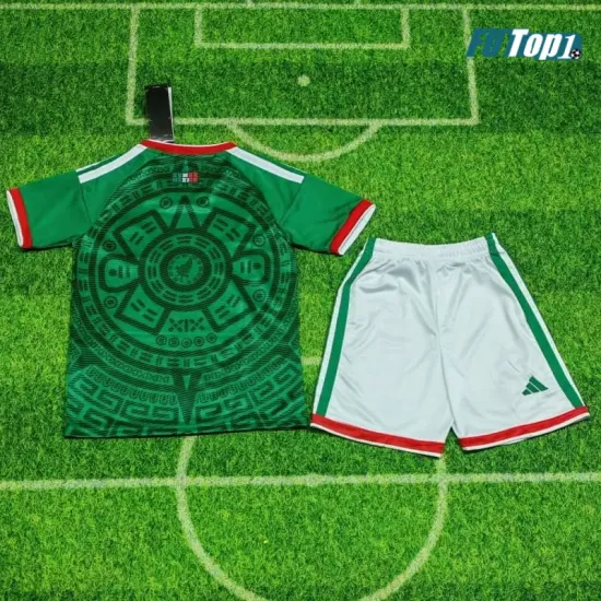 Camiseta México 2026 Niño Verde/Rojo