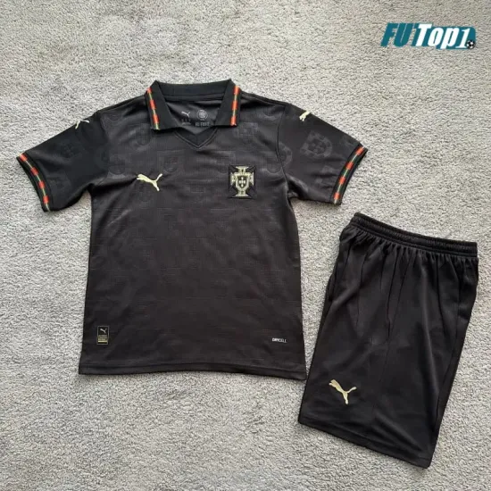 Camiseta Portugal 2026 Niño Negro